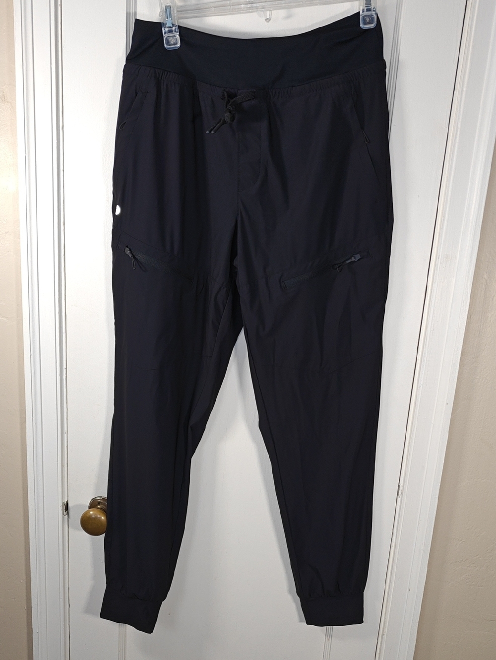 Baleaf Black Athletic Stretch Joggers with Zip Pockets
